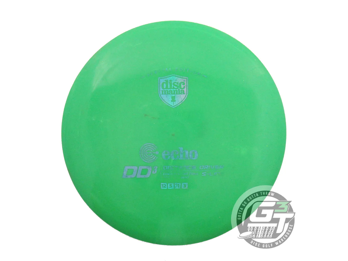 USED DiscMania Echo S-Line DD3 175g Green Blue Holo Foil Distance Driver Disc