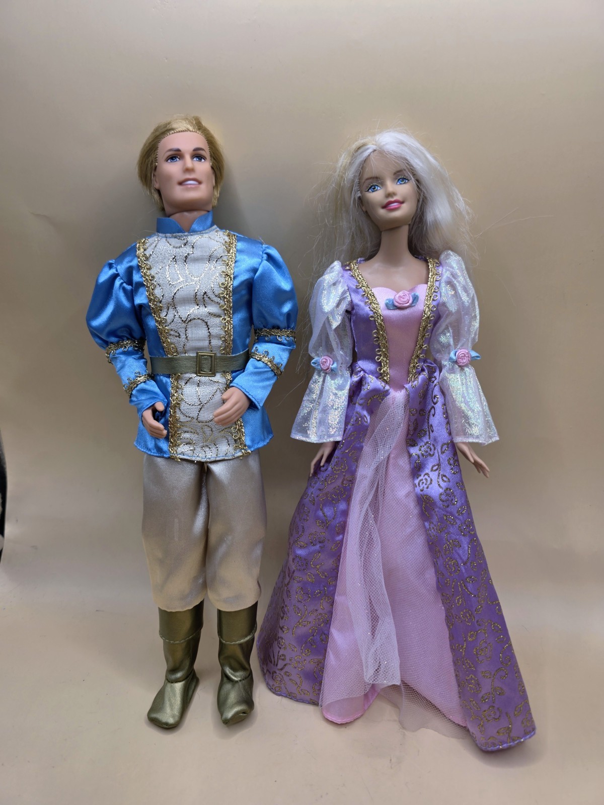 Vintage 2001 Barbie as Rapunzel & Ken as Prince Stefan Doll Set – Mattel Works Vintage 2001 Barbie as Rapunzel & Ken as Prince Stefan Doll Set – Mattel Works