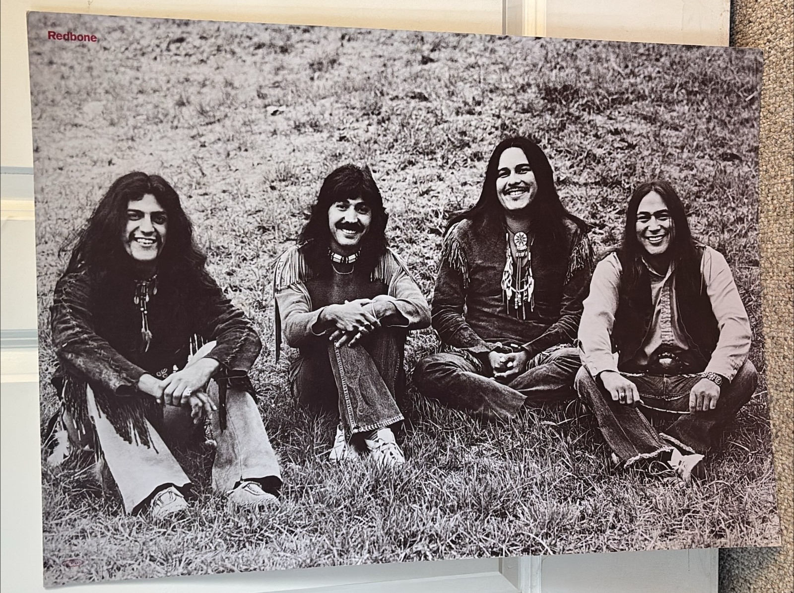 Vintage 1970s REDBONE Original EPIC Records Large Cardboard Promo Poster Native Vintage 1970s REDBONE Original EPIC Records Large Cardboard Promo Poster Native