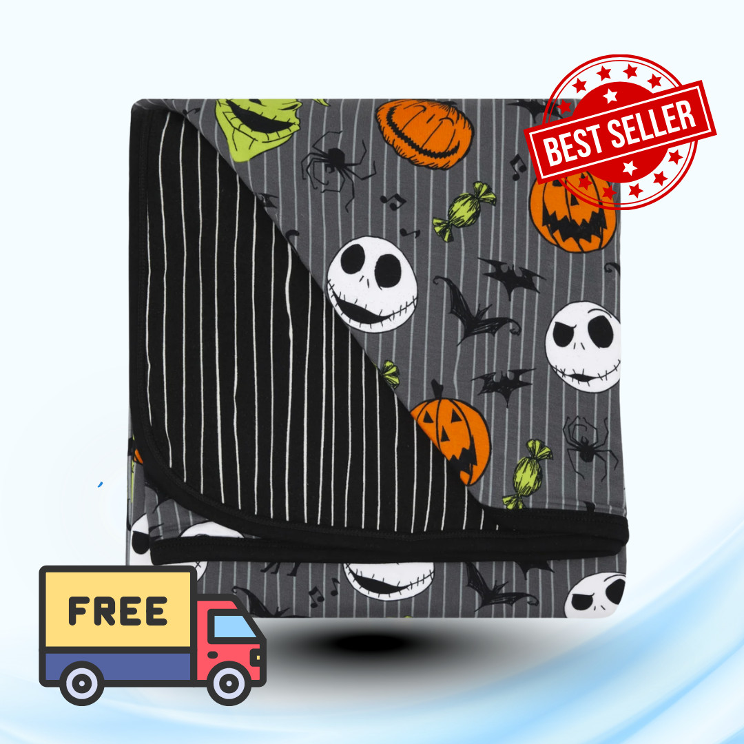 [FASH SALE]Little Sleepies Nightmare Before Christmas Large Cloud Blanket Disney