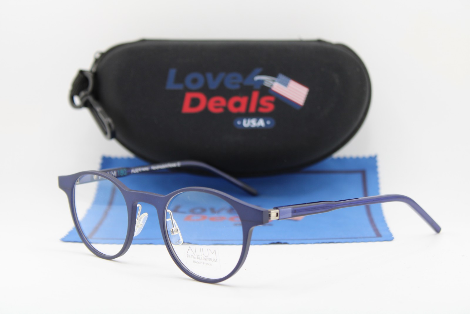 NEW FACE A FACE ALIUM 180 3 COL 957 NAVY BLUE VELVET AUTHENTIC EYEGLASSES 47-22