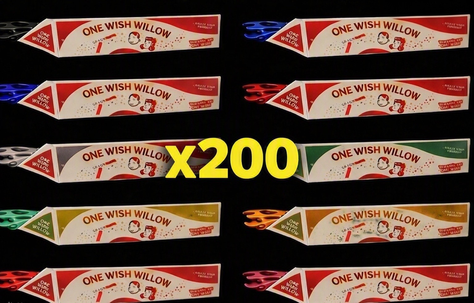 Set Of 200 - One Wish Willow Obsession Movie Prop Replica