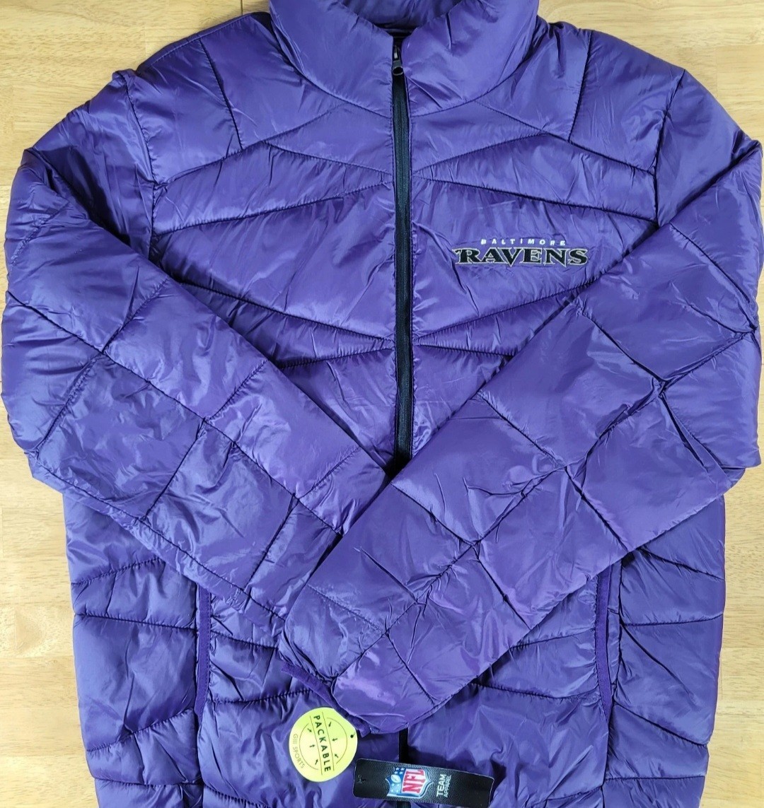 NFL Baltimore Ravens G-III Packable Light Weight Puffer Purple Size Large NEW NFL Baltimore Ravens G-III Packable Light Weight Puffer Purple Size Large NEW