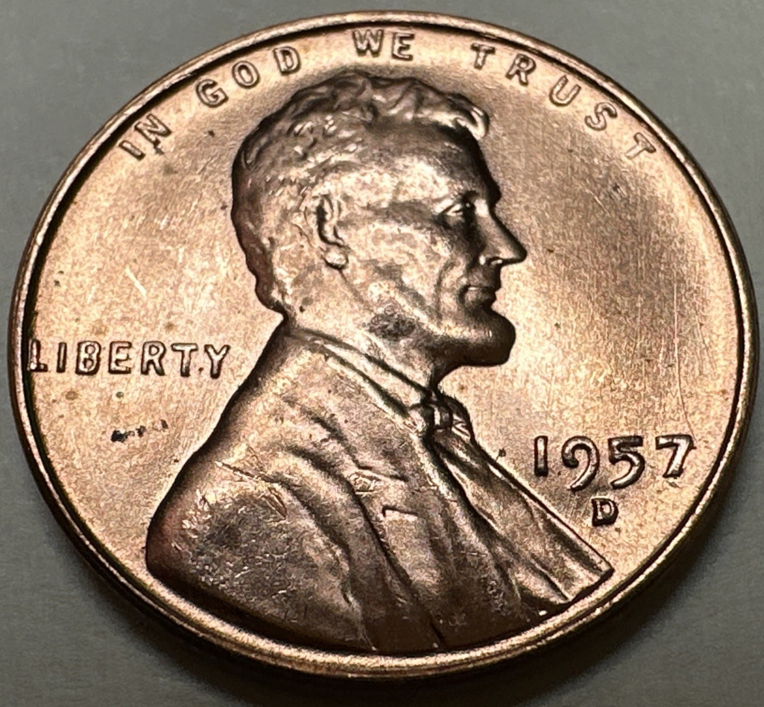 1957-D 1C Lincoln Cent WHEAT PENNY 9908N 1957-D 1C Lincoln Cent WHEAT PENNY 9908N