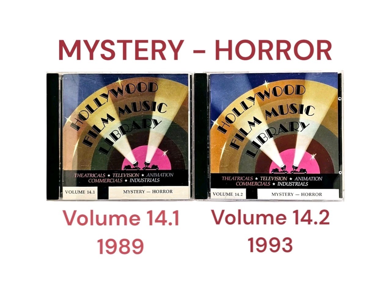 HOLLYWOOD FILM MUSIC LIBRARY CD MYSTERY HORROR VOLUME 14.1 & VOLUME 14.2 HOLLYWOOD FILM MUSIC LIBRARY CD MYSTERY HORROR VOLUME 14.1 & VOLUME 14.2