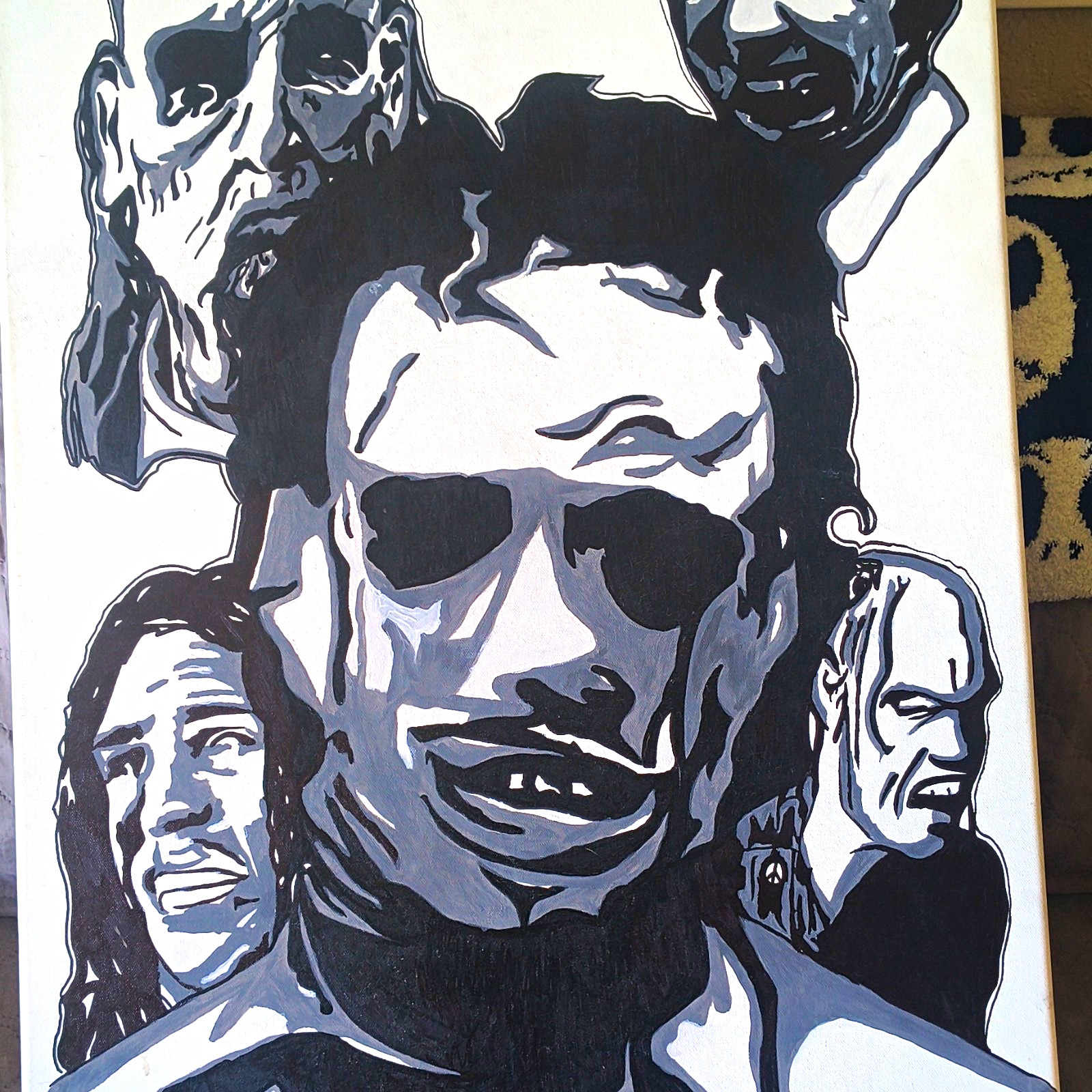 Original Hand Drawn/Painted Sawyer's Family Portrait (Texas Chainsaw Massacre)