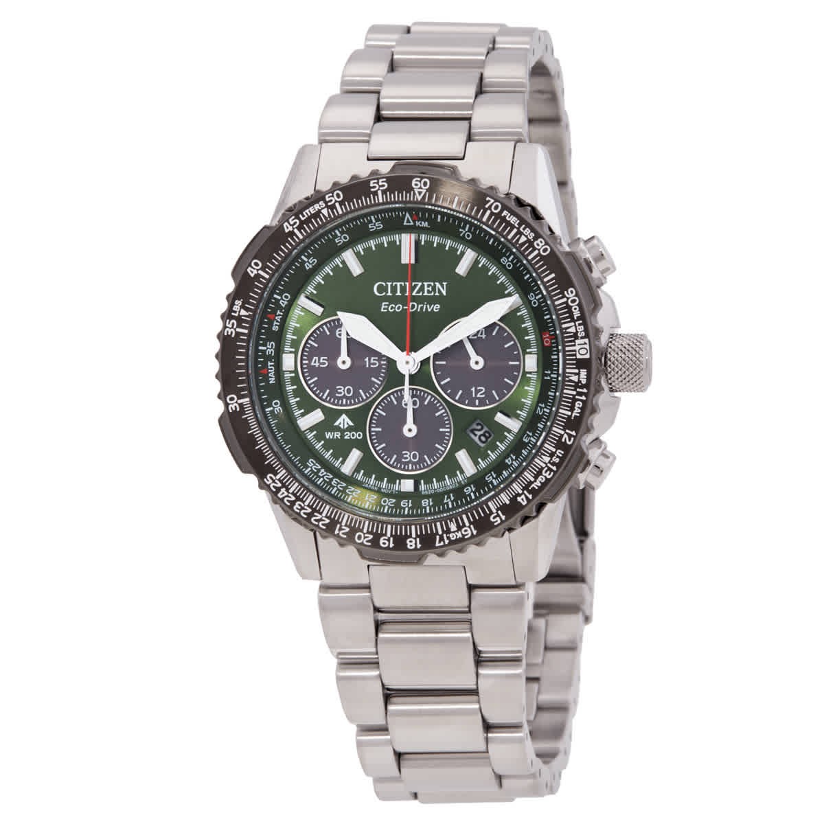 Citizen Promaster Navihawk Chronograph Khaki Green Dial Men\'s Watch CA4664-60W