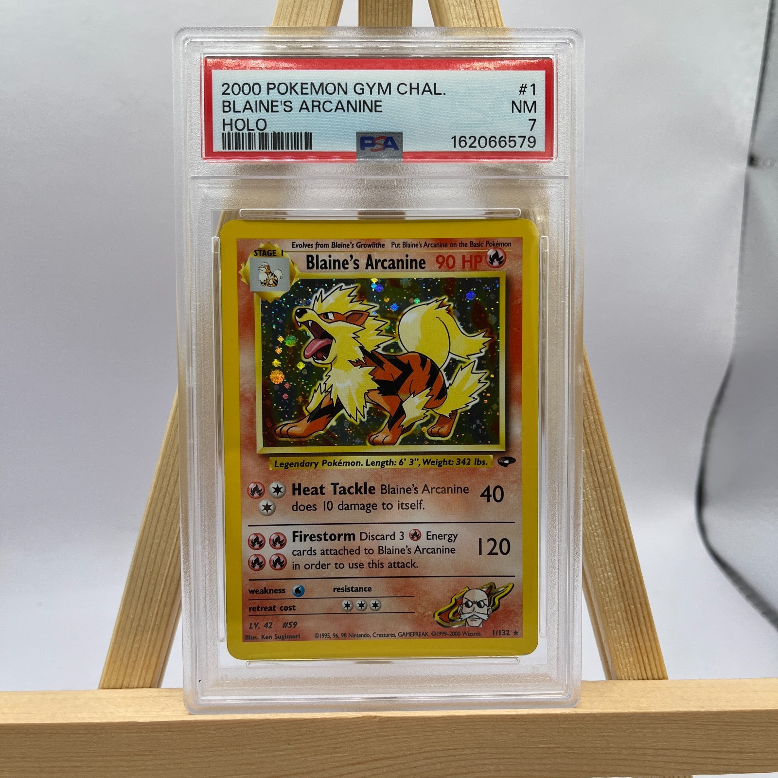 2000 Pokemon Gym Challenge #1 Blaine's Arcanine Holo PSA 7 2000 Pokemon Gym Challenge #1 Blaine's Arcanine Holo PSA 7