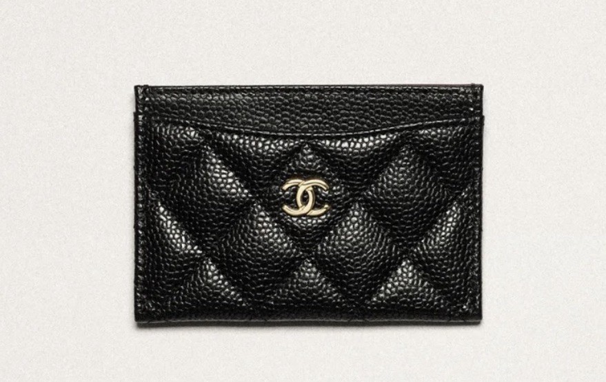 CHANEL Classic Card Holder Original Receipt Black Caviar 