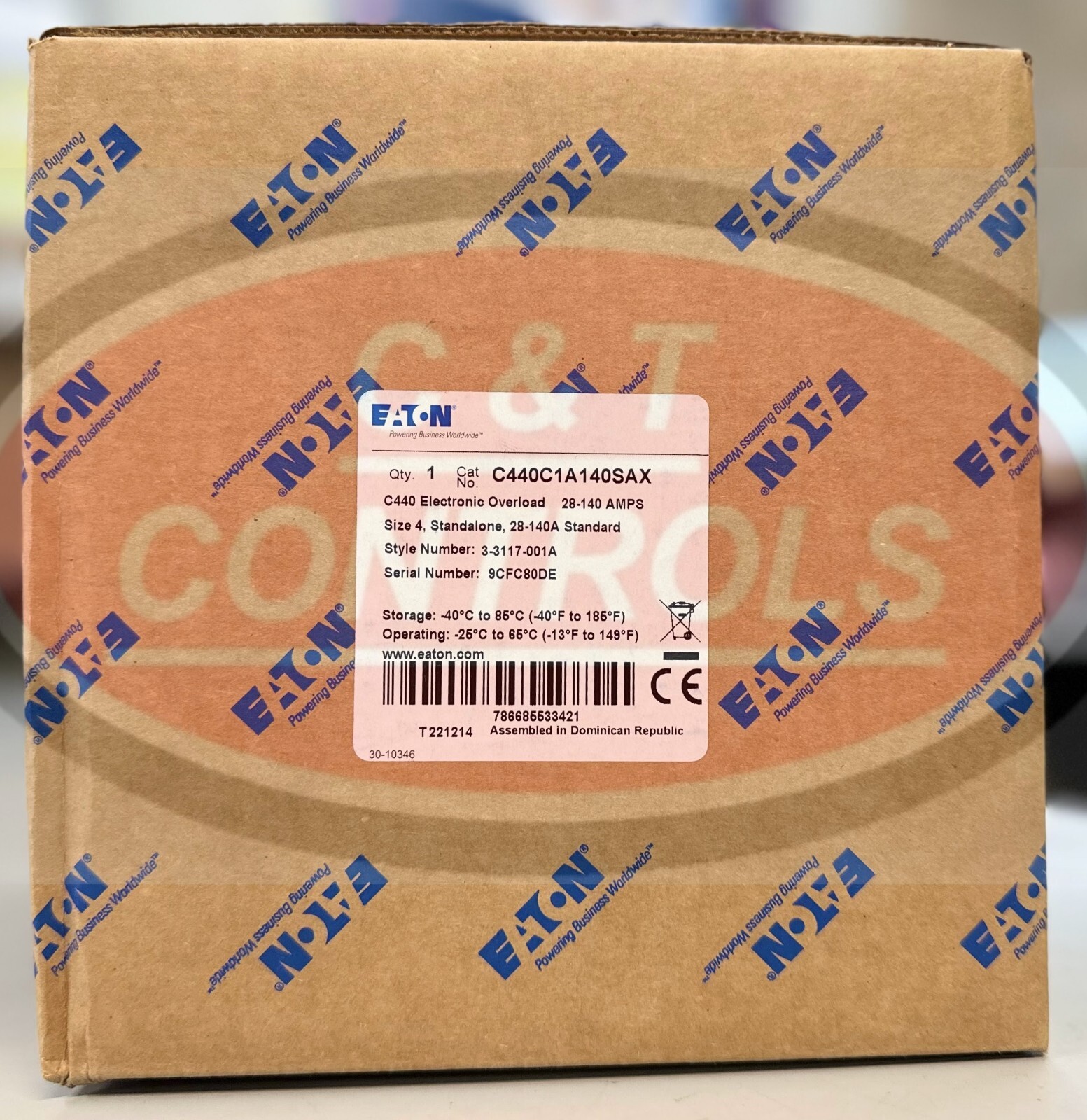 Eaton C440C1A140SAX Size 4 28-140A Overload Relay New In Box USA Stock