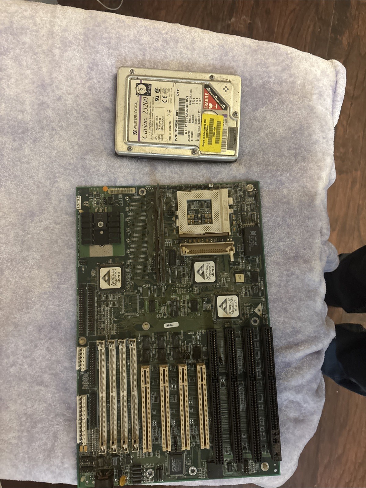 Vintage Computer Board With A Hard Drive Matching Hard Drive Vintage Computer Board With A Hard Drive Matching Hard Drive