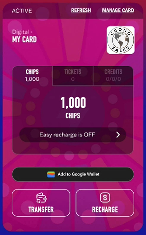Dave and Buster\'s Power Card - 1,000 CHIPS/NO TICKETS *DIGITAL LOAD ONLY *