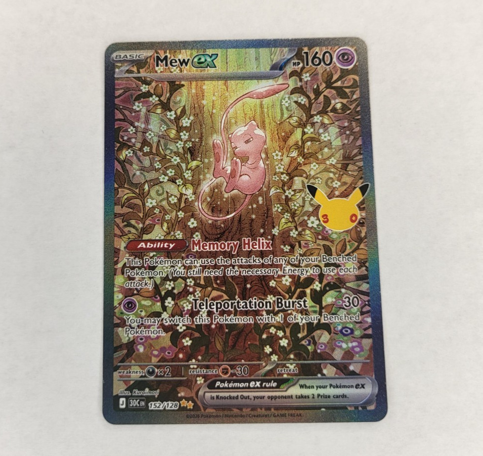 Mew ex 152/128 SIR Pokémon 30th Celebration Special Illustration Rare