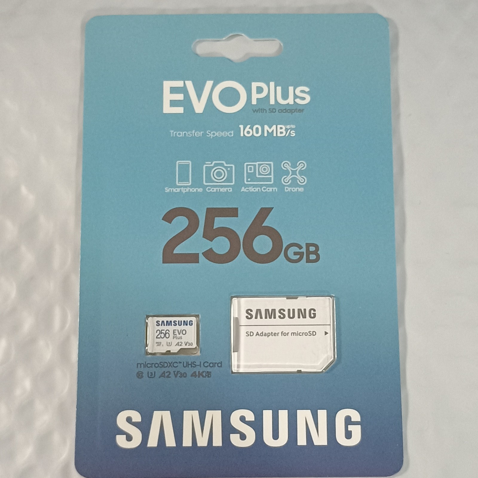 Samsung EVO Plus 256GB microSDXC UHS-I Class 10 Card w/ SD Adapter