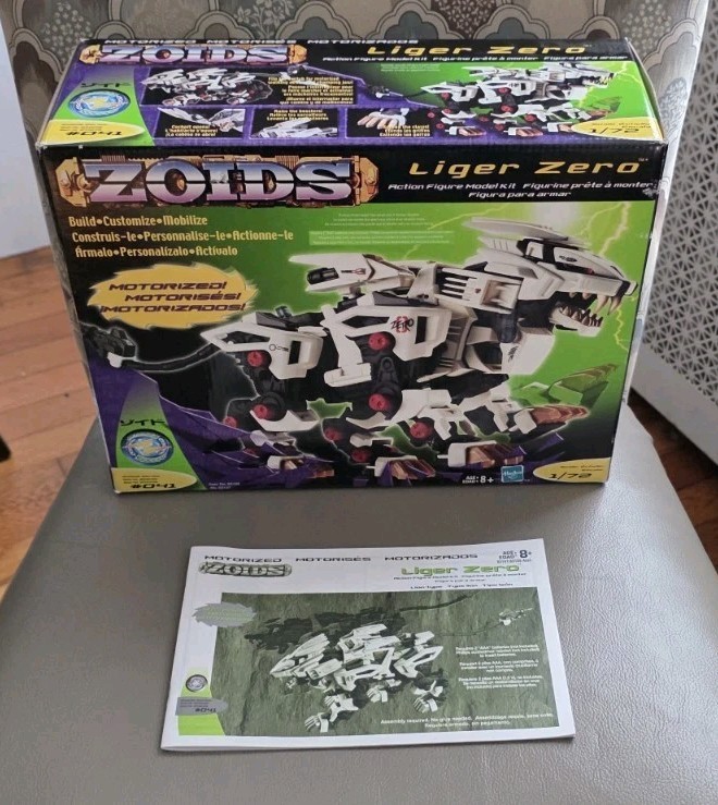 2001 Hasbro Zoids #041 Motorized Liger Zero - Original Box And Manual Only