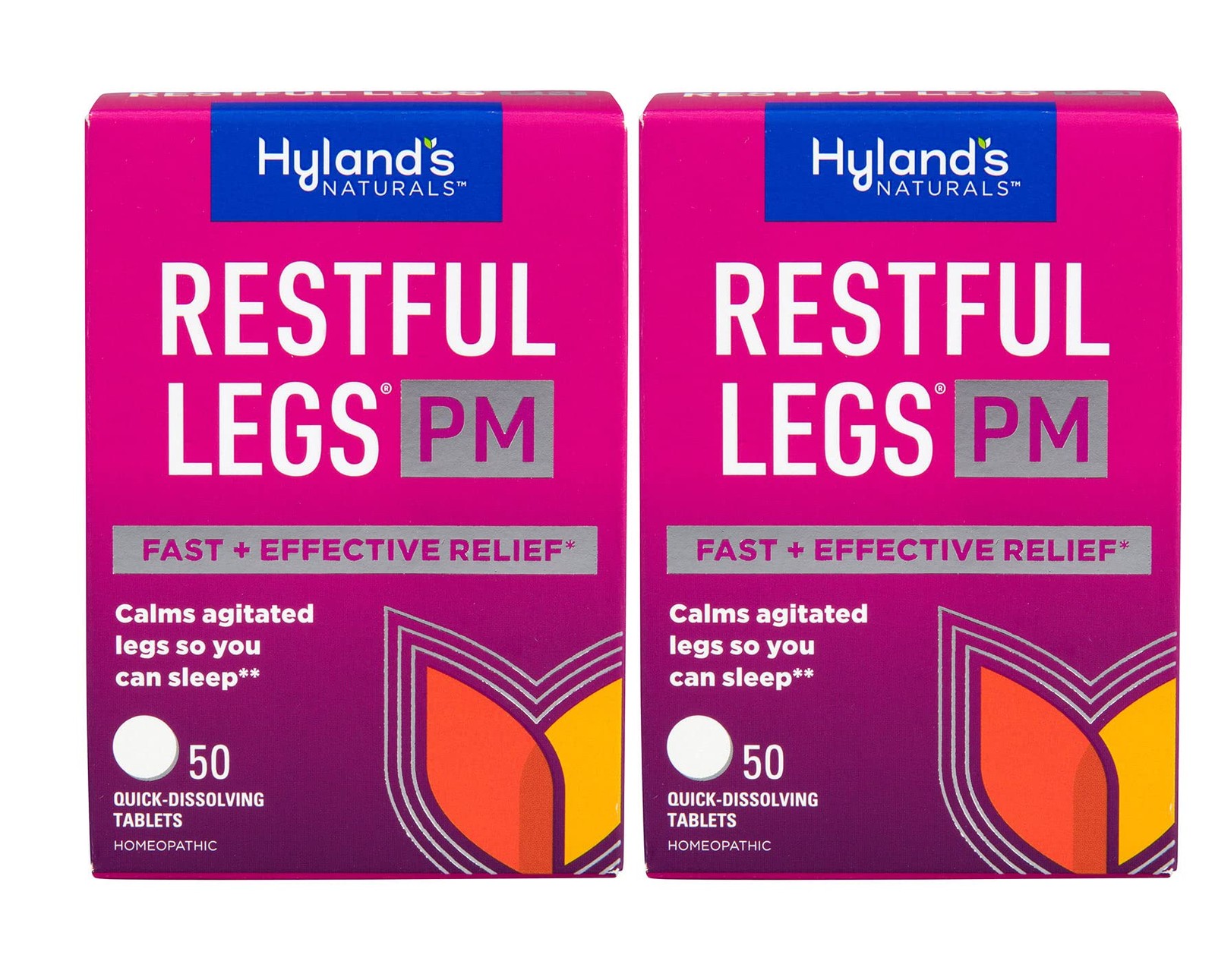 Hyland\'s Restful Legs PM, Nighttime Formula, Calms 50 Count (Pack of 2) Hyland\'s Restful Legs PM, Nighttime Formula, Calms 50 Count (Pack of 2)