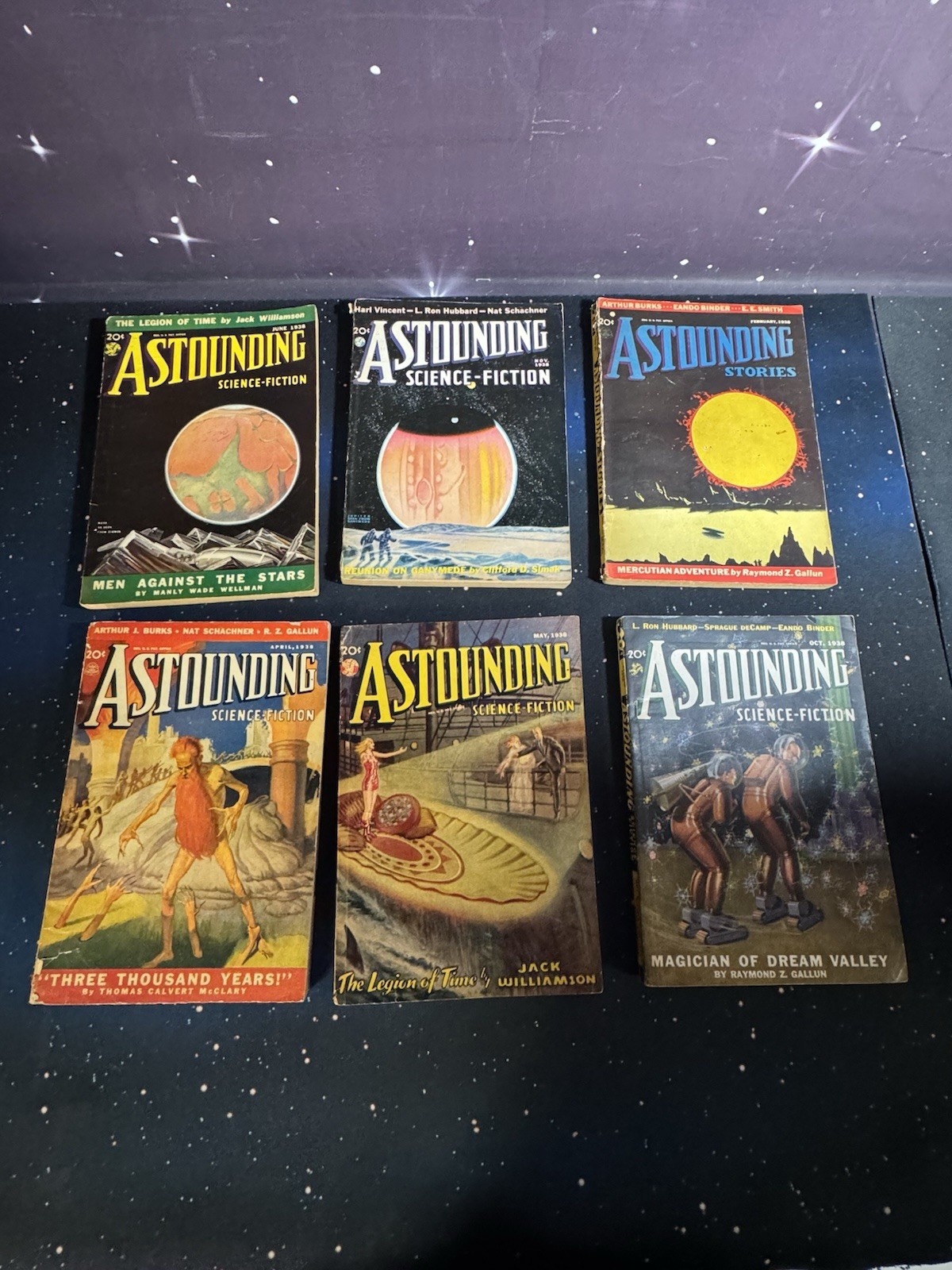 Astounding 1938 Lot 6 Science Fiction Pulp Williamson Campbell OL