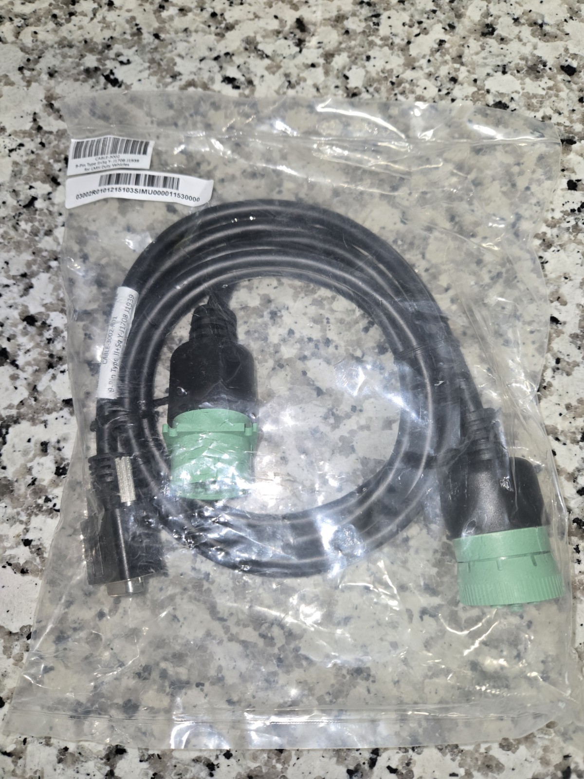 9 PIN TYPE 2 SQ Y-J1708 J1939 FOR LMH DUTY VEHICLE CABLE-3002 **NEW** 9 PIN TYPE 2 SQ Y-J1708 J1939 FOR LMH DUTY VEHICLE CABLE-3002 **NEW**