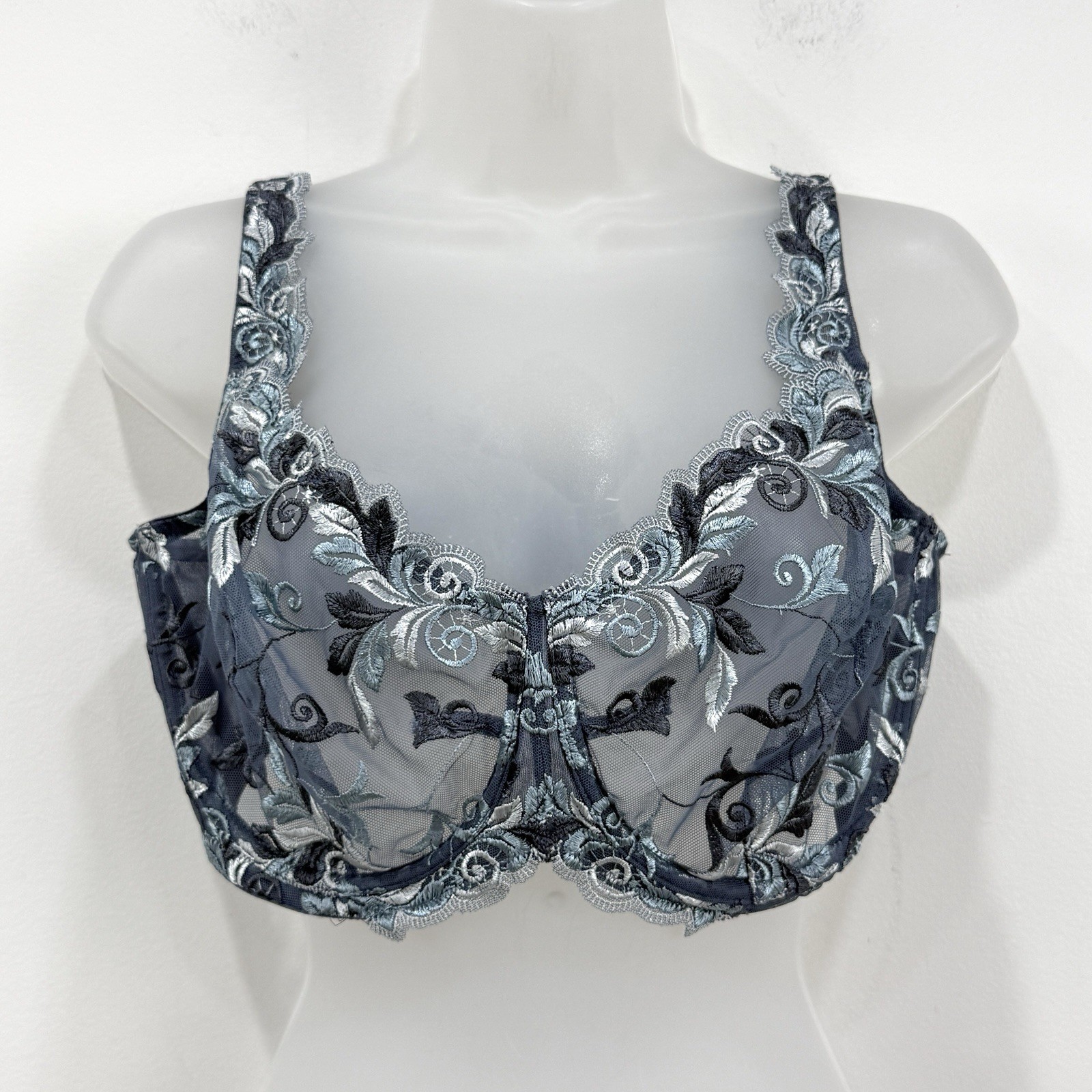 Soma Sensuous Lace Unlined Bra 40DD NWT Fairy Sheer Embroidered Underwire Lace