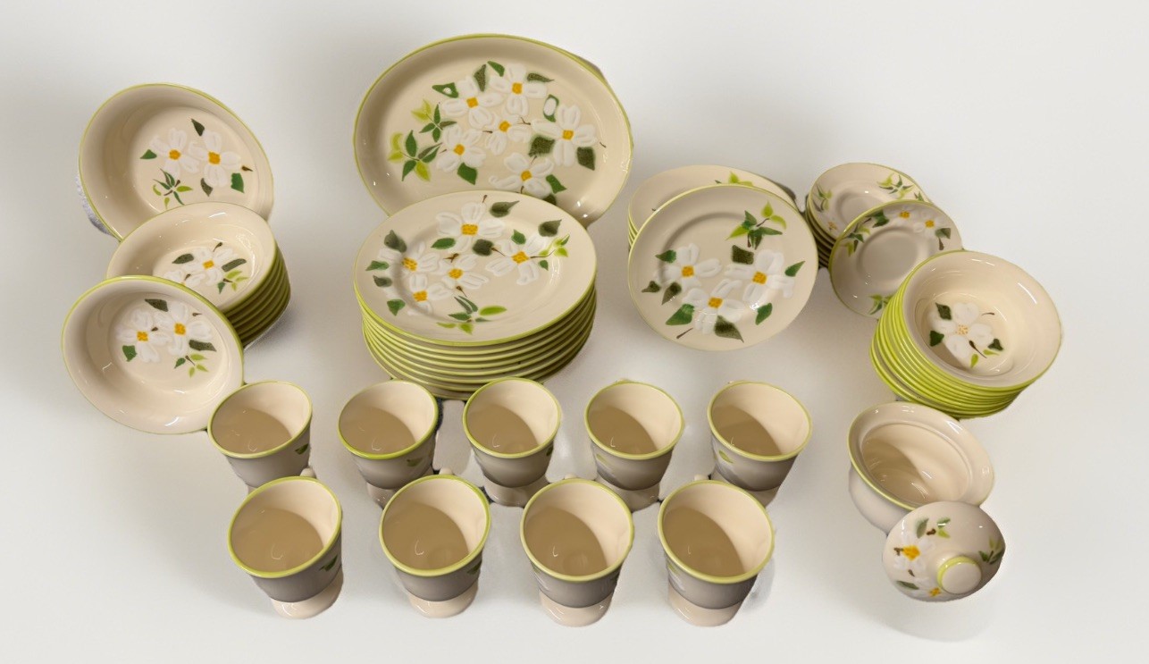 Vintage Franciscan Dogwood Earthenware Dinner Set 8pc Place Settings Amazing