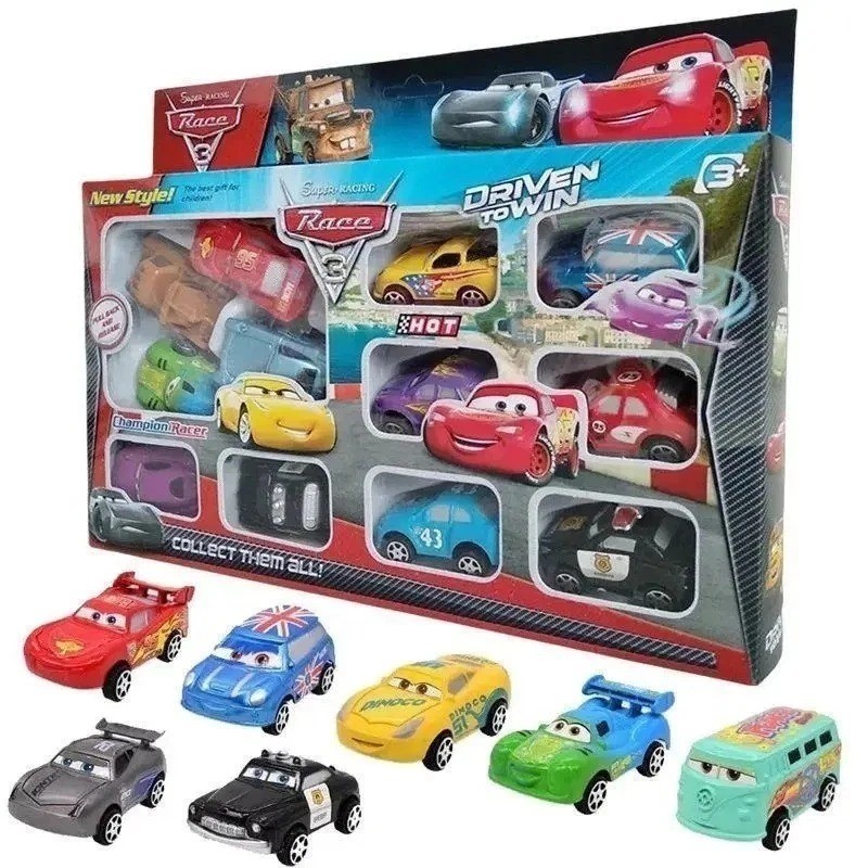 12pcs/Set Hot Sale Pixar Cars Lightning Mcqueen Jackson Storm Mater Pvc Model