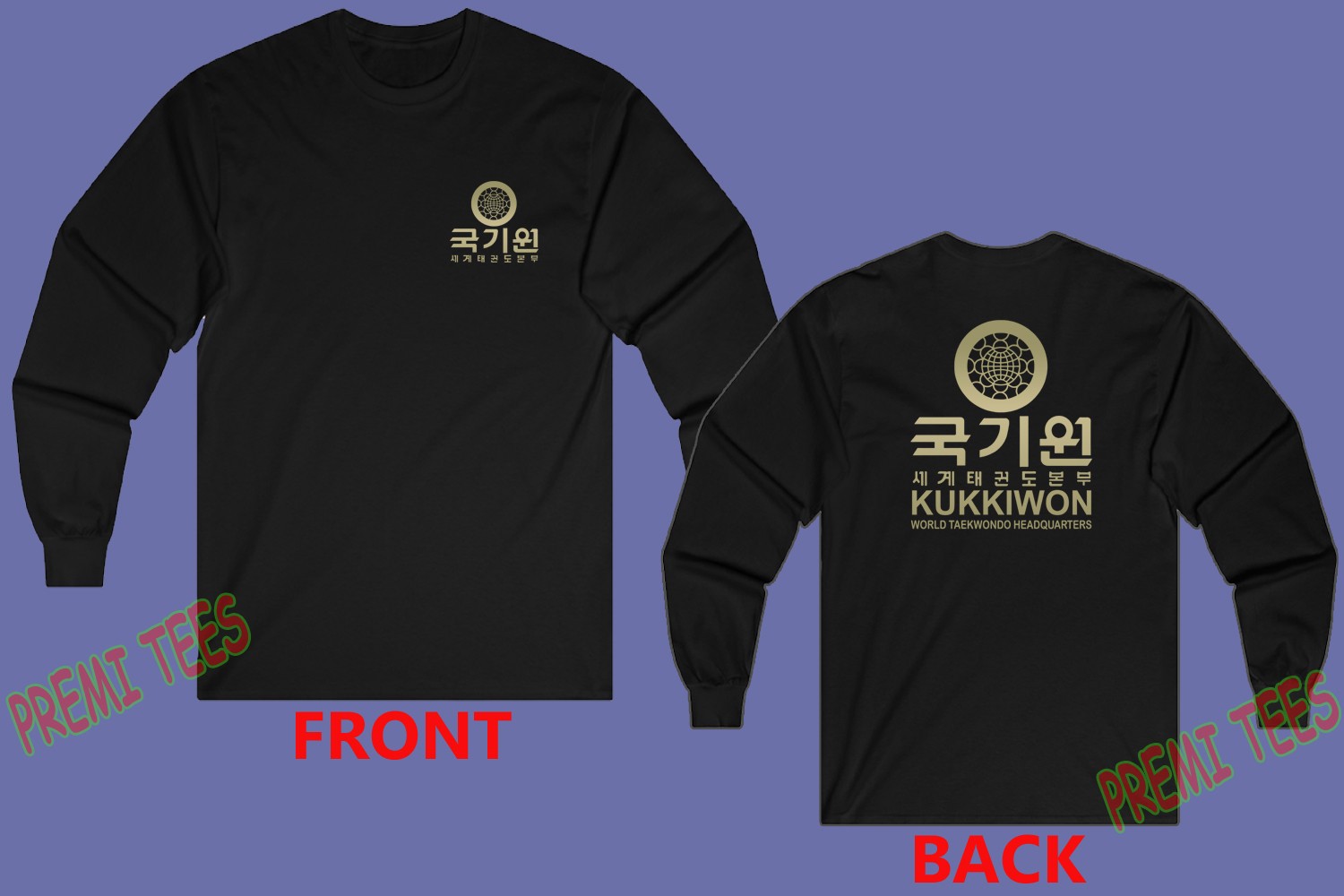 Kukkiwon Taekwondo Headquarters Men\'s Black Size S-3XL
