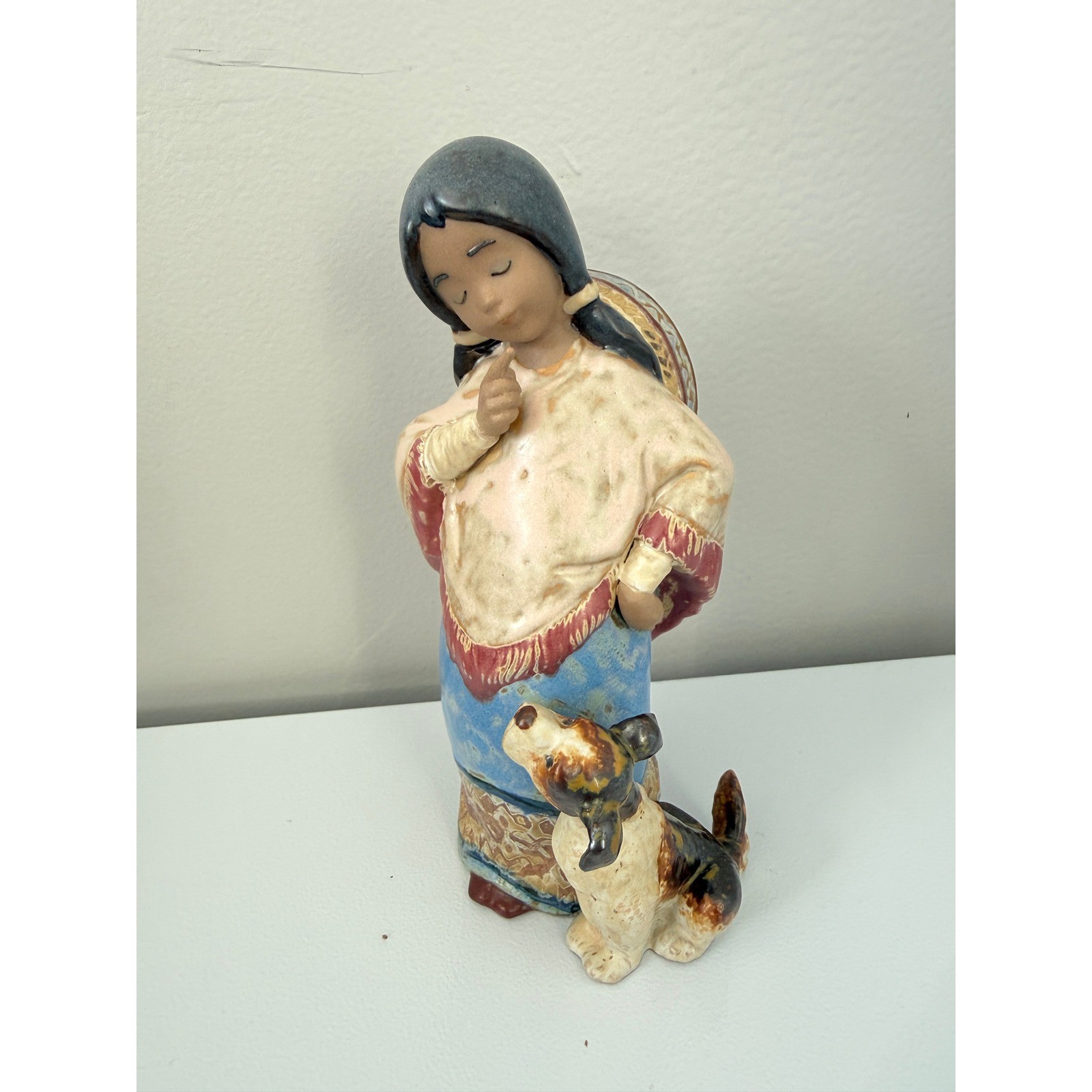 Lladro Chiquita Girl with Dog Figurine Hand Made in Spain 1986 Collectible 2165