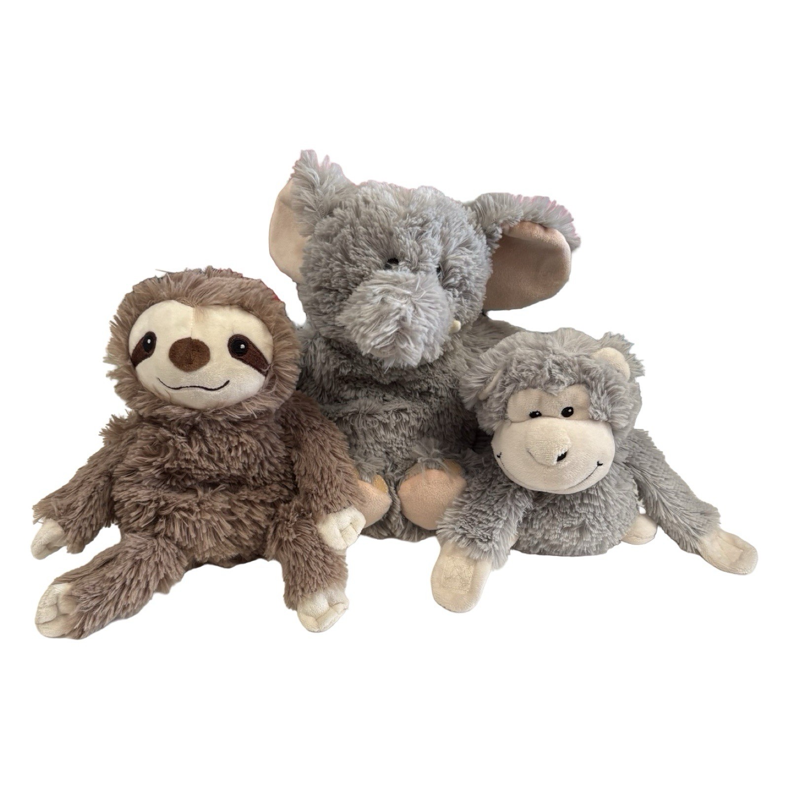 Lot Of 3 WARMIES Comfort Plush Elephant Monkey Warm Therapy Microwave Lavender Lot Of 3 WARMIES Comfort Plush Elephant Monkey Warm Therapy Microwave Lavender