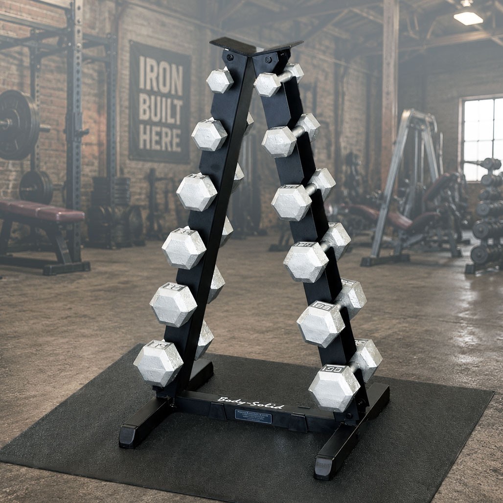 Body-Solid 5-30 lb. Hex Dumbbell Package with Rack Body-Solid 5-30 lb. Hex Dumbbell Package with Rack