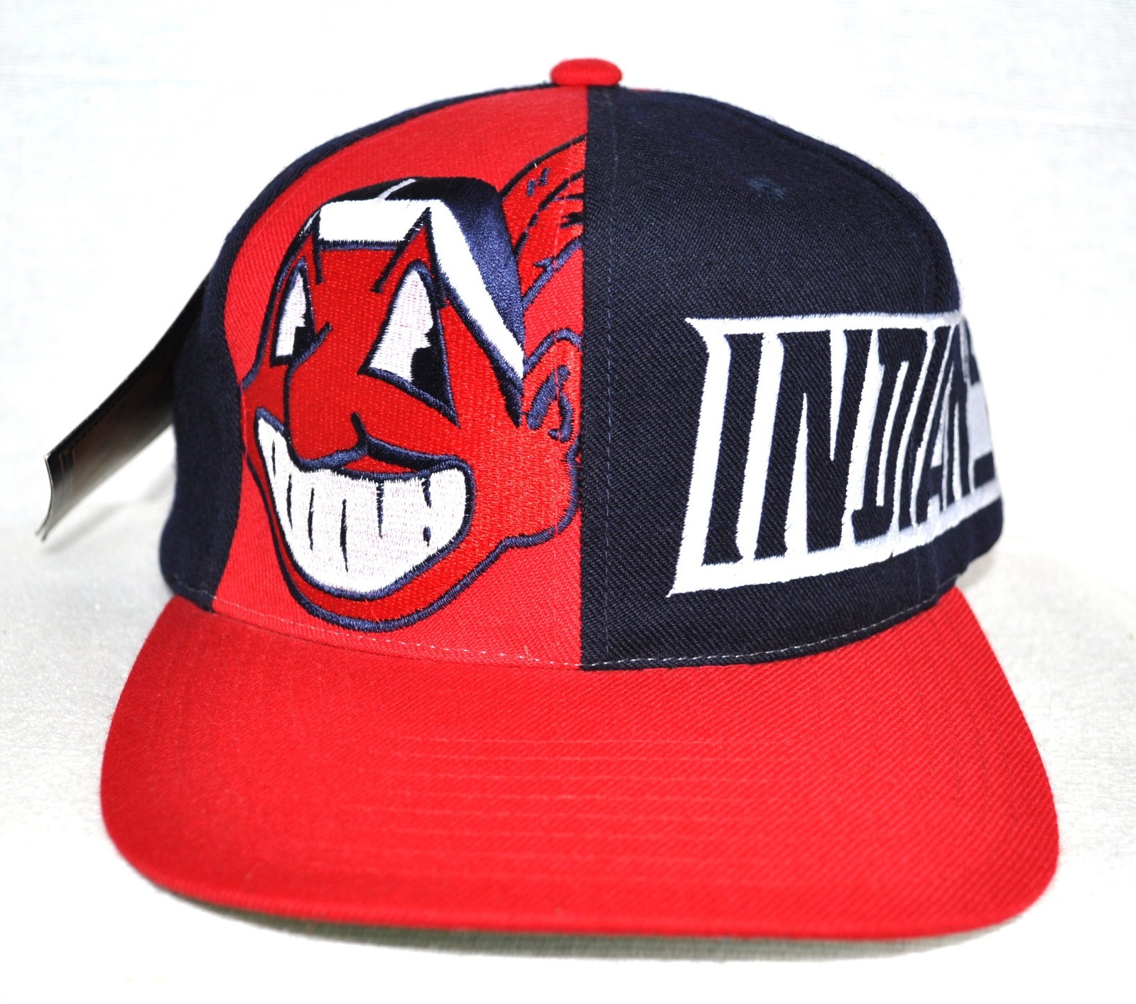 Rare Vintage New Cleveland Indians Hat Big Chief Wahoo American Needle Snapback