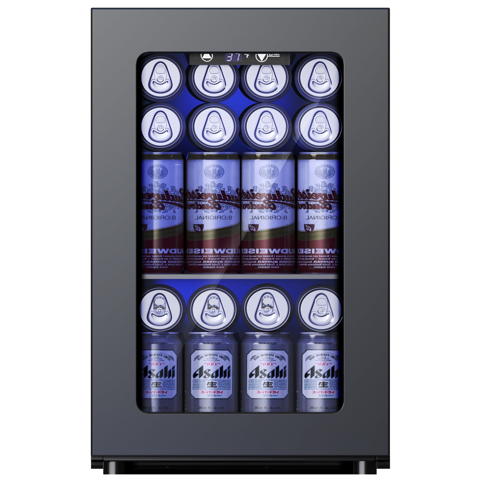 6 Bottles and 24 Cans Mini Beverage Refrigerator & Portable Cooler Refrigerator