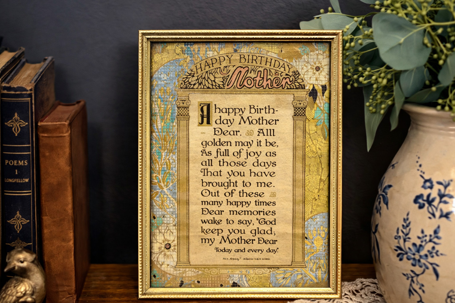 Antique 1926 Buzza Motto Print 