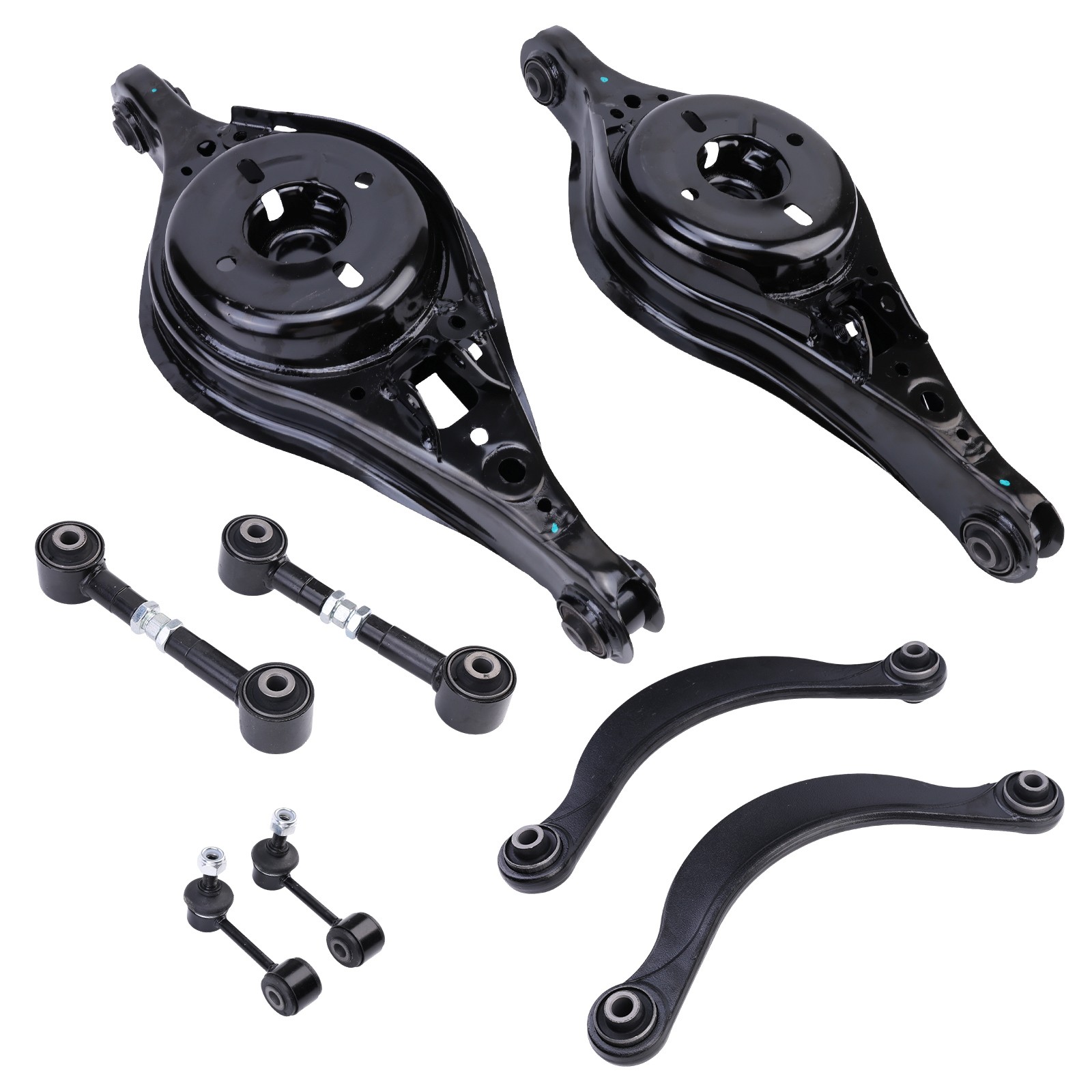 8Pcs Rear Control Arm Kit Upper & Lower for 2009-2012 Ford Fusion Lincoln MKZ
