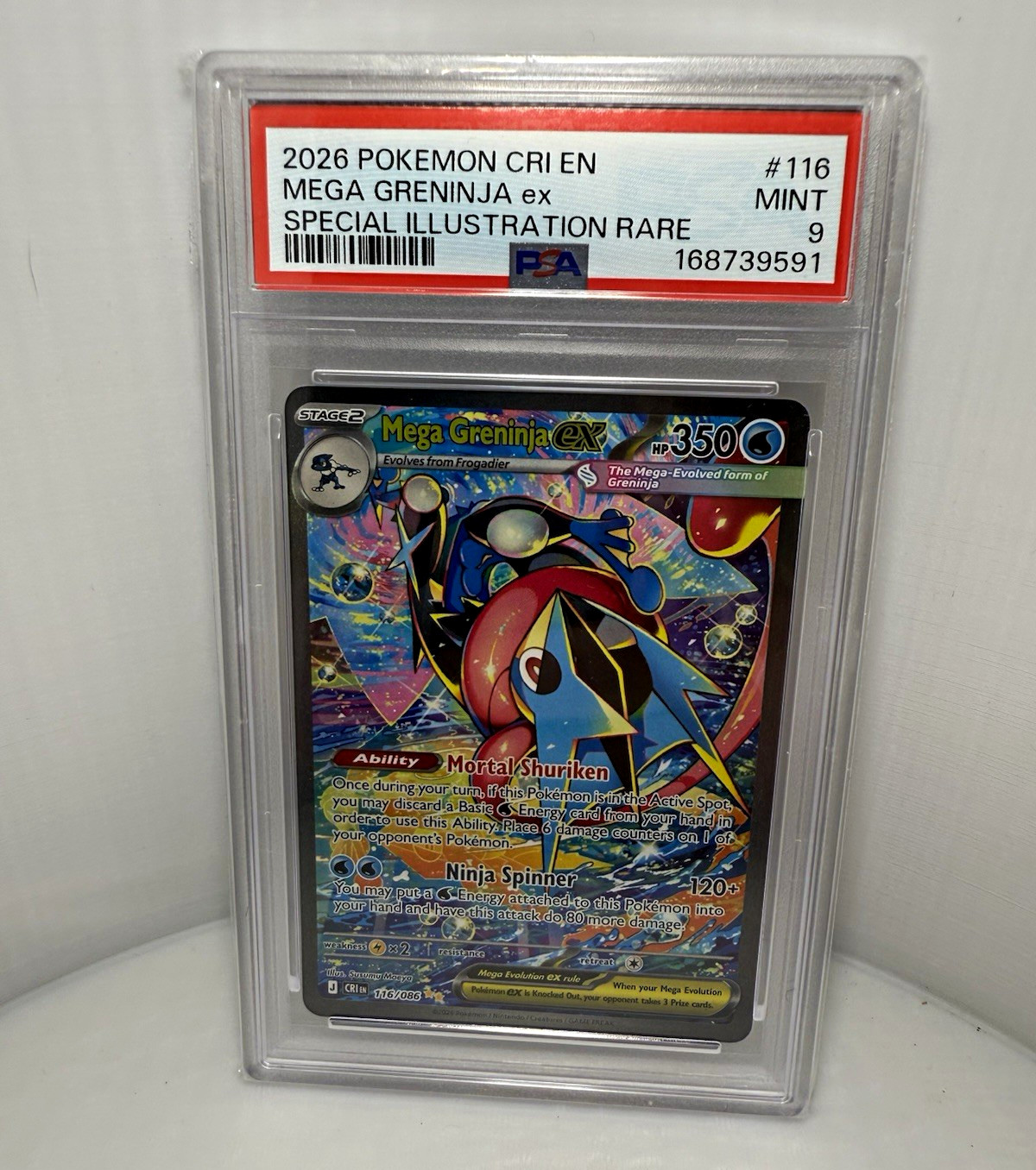 Mega Greninja ex 116/086 Special Illustration Rare Chaos Rising Holo EN