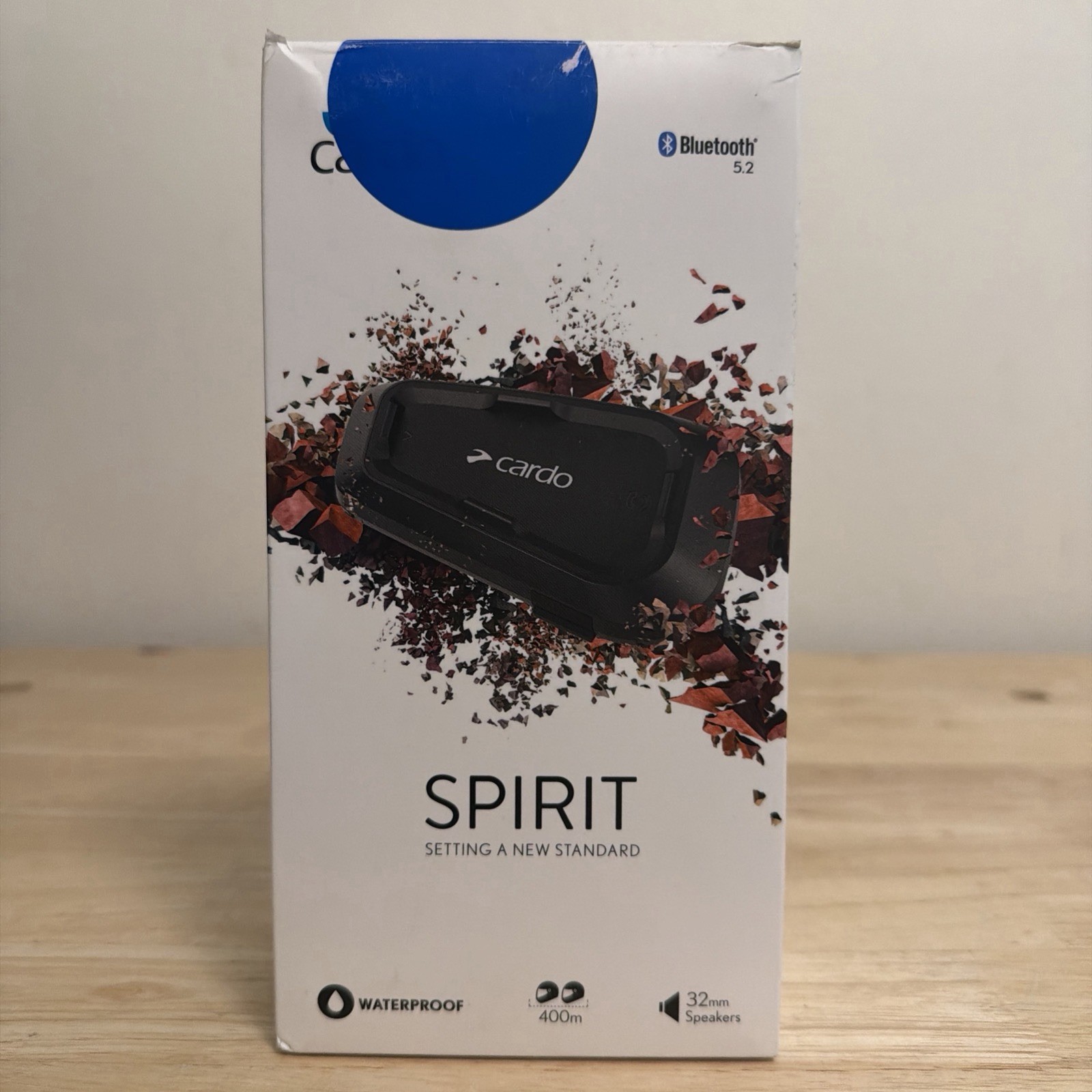 BNIB Cardo Spirit Single Bluetooth Motorcycle Intercom IP65 Waterproof SPRT0001