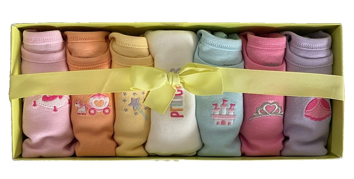 NIB Rare Vintage Gymboree Days of the Week Princess Layette Box Set 3-6 months