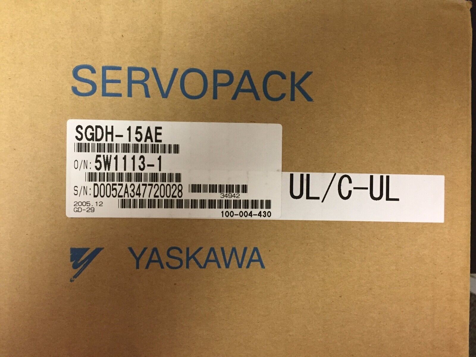 Yaskawa servopack drive SGDH-15AE US SELLER Beware of Chinese Fake Drives NEW Yaskawa servopack drive SGDH-15AE US SELLER Beware of Chinese Fake Drives NEW