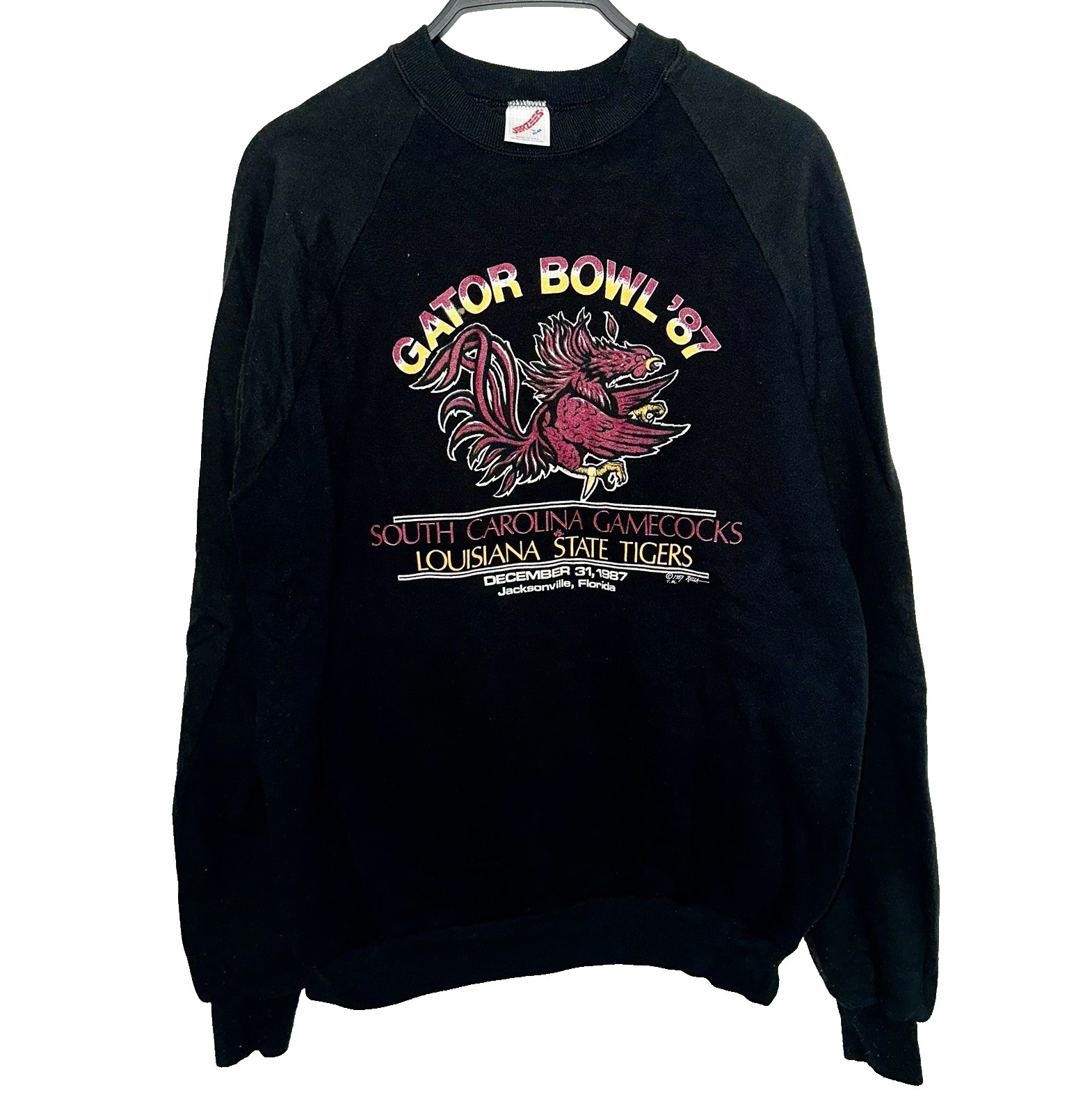 Vintage SOUTH CAROLINA GAMECOCKS Sweatshirt 1987 Gator Bowl Unisex Large Cocky Vintage SOUTH CAROLINA GAMECOCKS Sweatshirt 1987 Gator Bowl Unisex Large Cocky
