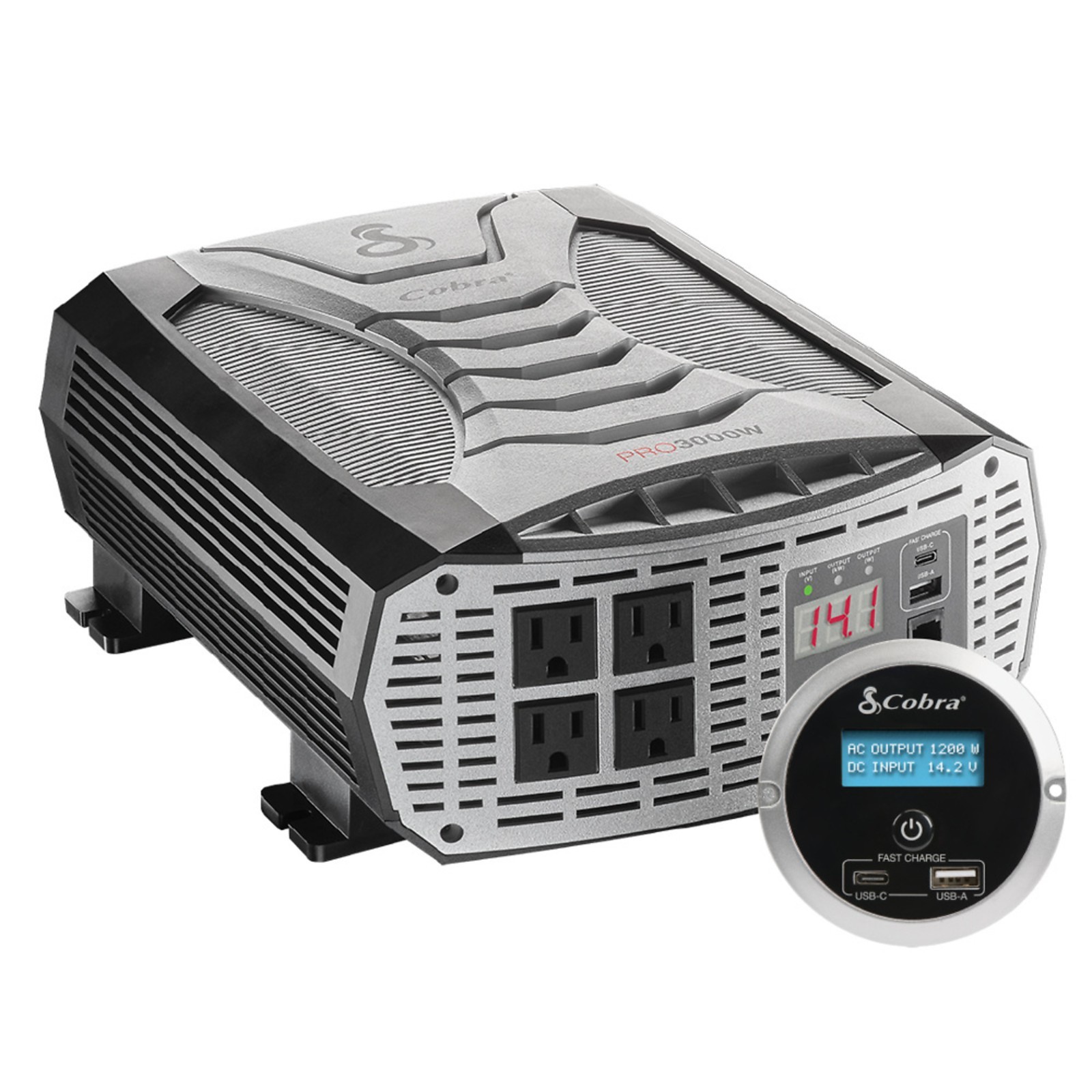 Cobra PRO 3000W Modified Sine Wave Power Inverter 12V 120V Fast Charging
