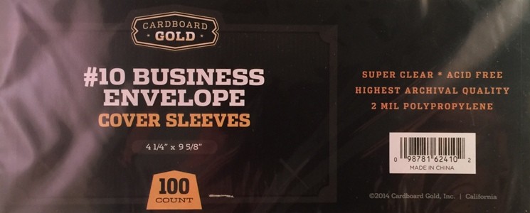 (2000) CBG #10 BUSINESS ENVELOPE SOFT POLY STORAGE BAG SLEEVES HOLDERS