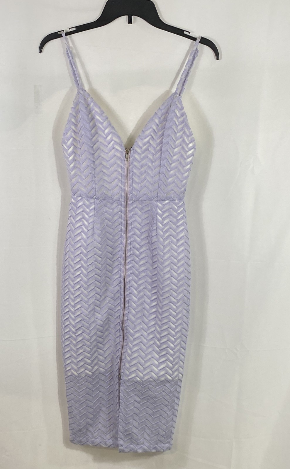 Elliatt Women\'s Evoke Midi Slip Dress Lilac Chevron Lace In Wonderland Sz L NWT