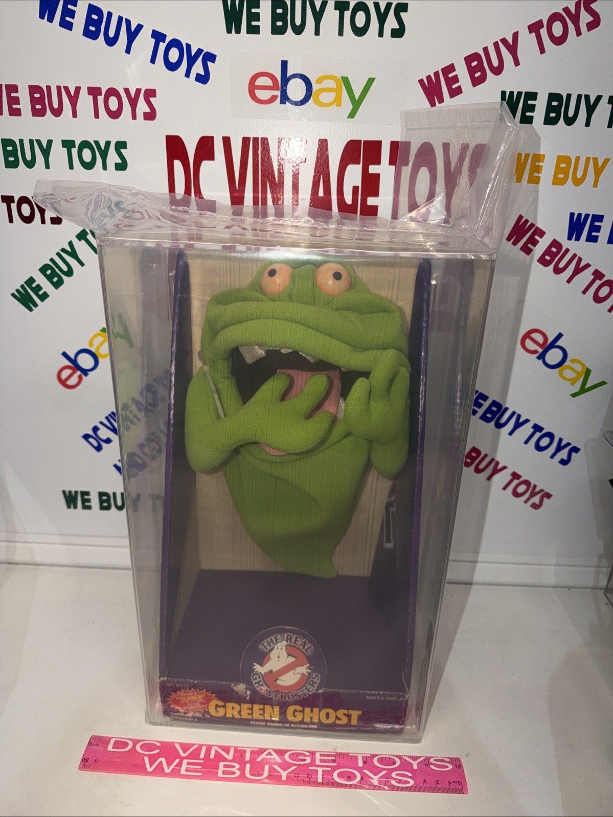 1986 KENNER GHOSTBUSTERS GREEN GHOST SLIMER PLUSH PUPPET AFA 80 GRADED 🔥 RARE