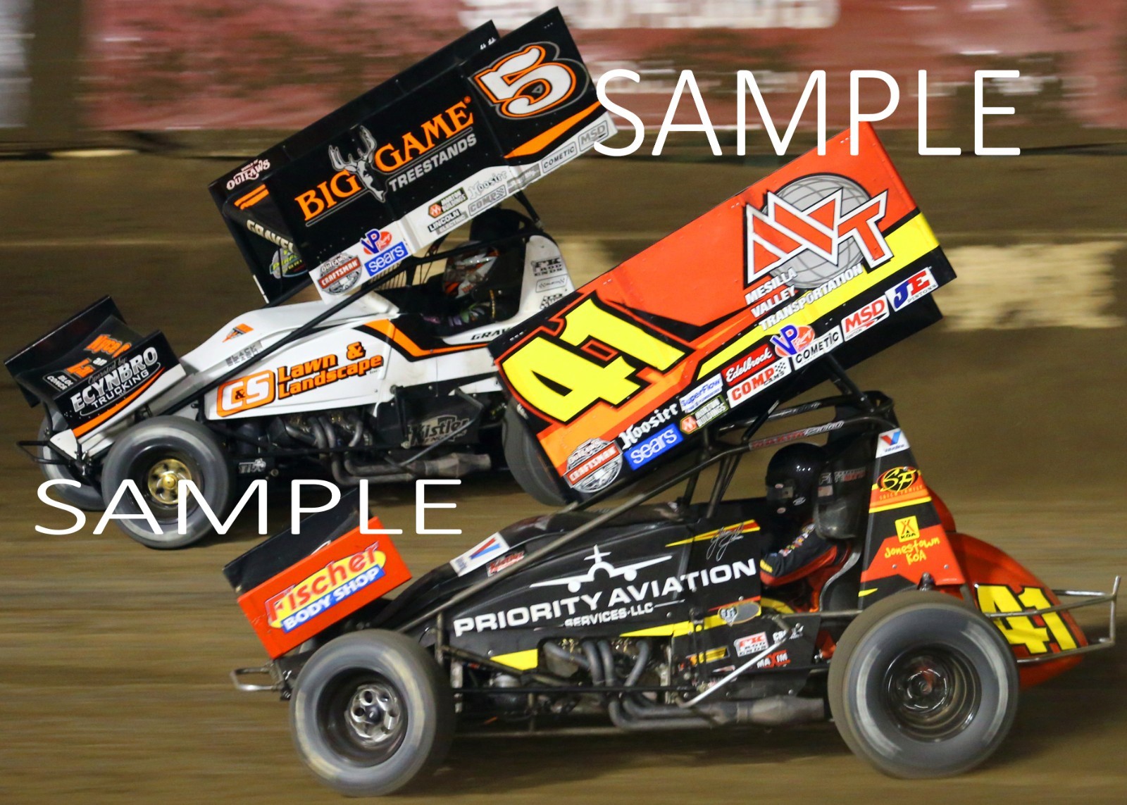 JASON JOHNSON & DAVID GRAVEL WoO SPRINT CARS ON TRACK 13X19 GLOSSY POSTER PHOTO JASON JOHNSON & DAVID GRAVEL WoO SPRINT CARS ON TRACK 13X19 GLOSSY POSTER PHOTO