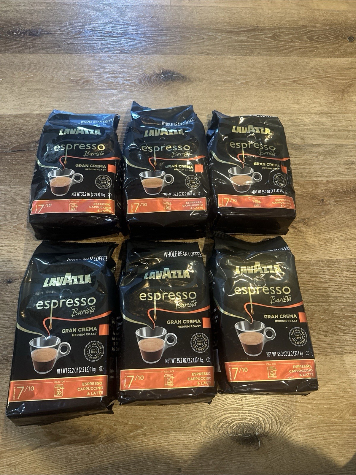 6 PACK - Lavazza Espresso Barista Gran Crema Whole Bean Coffee 2.2 Lbs Bag 6 PACK - Lavazza Espresso Barista Gran Crema Whole Bean Coffee 2.2 Lbs Bag