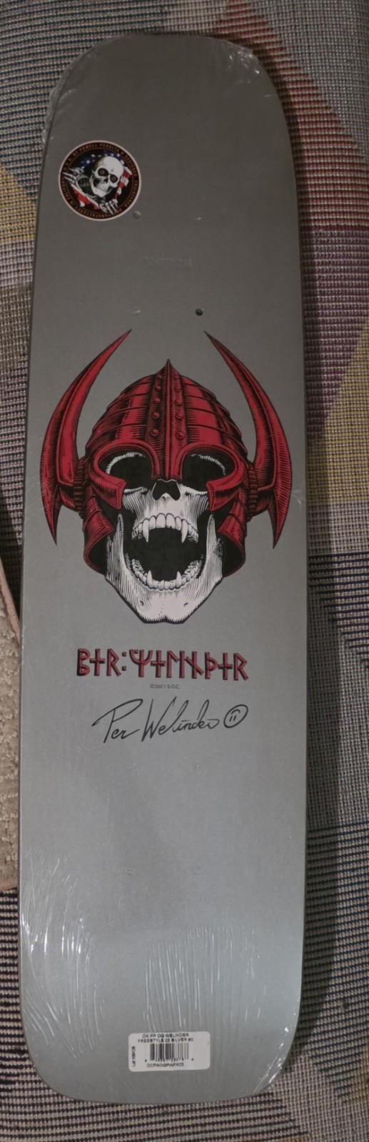 Old School Powell Peralta Per Welinder Nordic Skull Reissue Skateboard Deck Old School Powell Peralta Per Welinder Nordic Skull Reissue Skateboard Deck