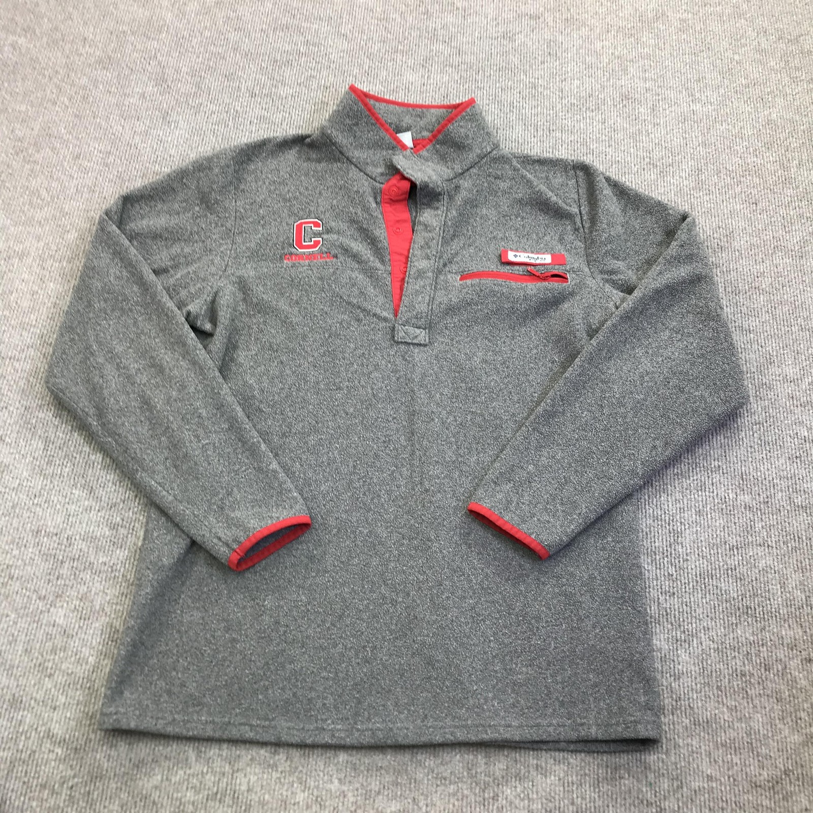 Cornell Big Red Sweatshirt Mens Medium Gray NCAA College Columbia PFG Fleece
