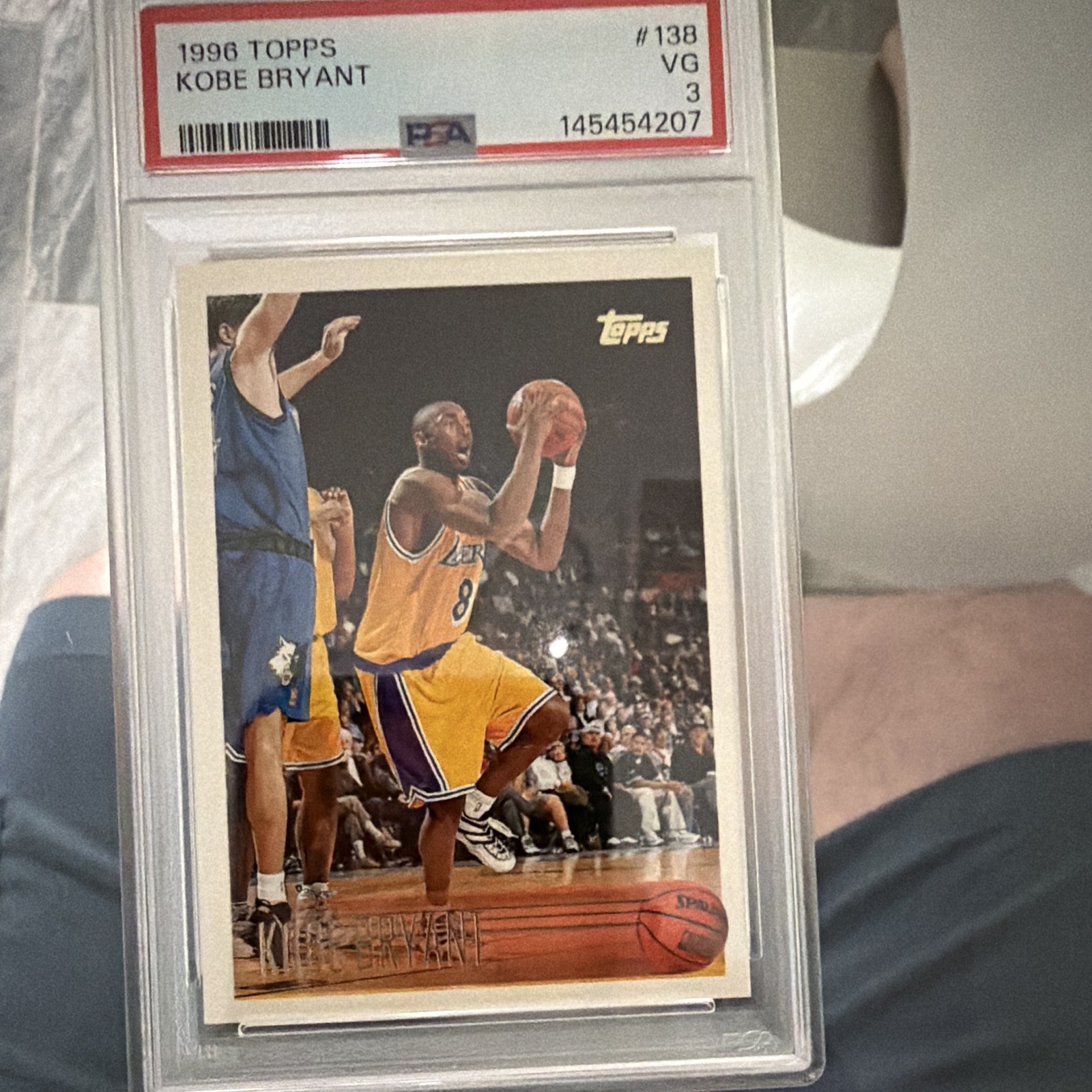 Topps 1996-97 Topps Kobe Bryant Los Angeles Lakers #138 Rookie PSA 3 Topps 1996-97 Topps Kobe Bryant Los Angeles Lakers #138 Rookie PSA 3