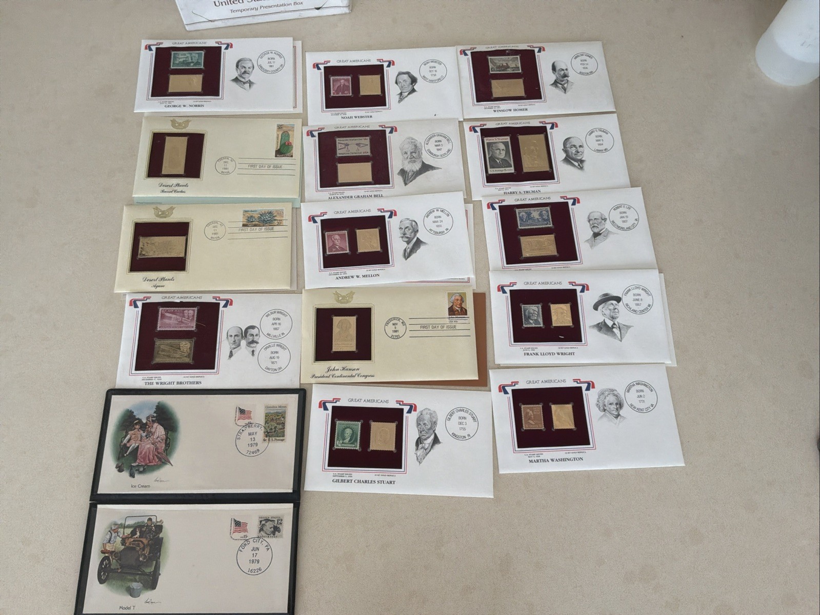 Vintage Great Americans Stamps. Vintage Great Americans Stamps.