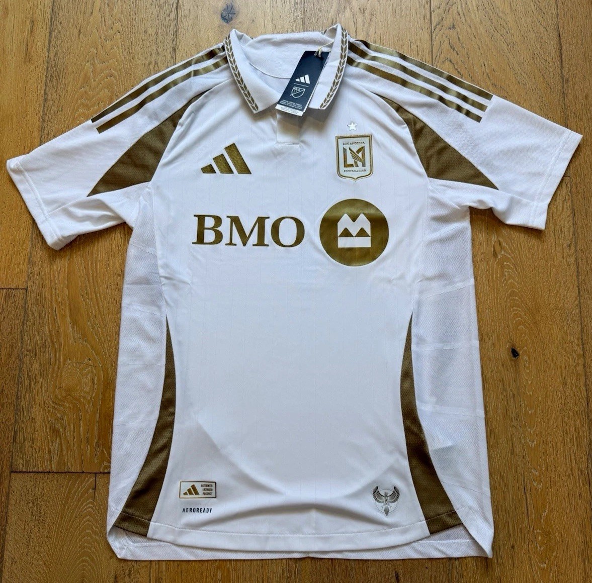 LAFC 25/26 Authentic Away Jersey Men’s M White Gold adidas IV9858 NWT MLS PV