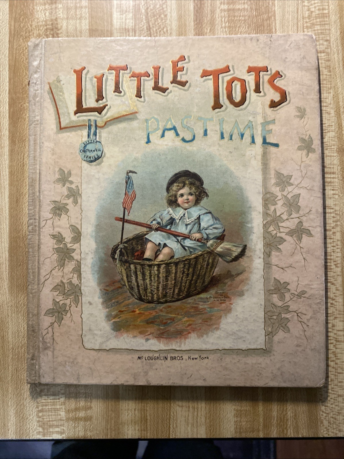 BOOK Antique rare LITTLE TOTS PASTIME.. 1890’s  Chromolithographic Cover 1901.  